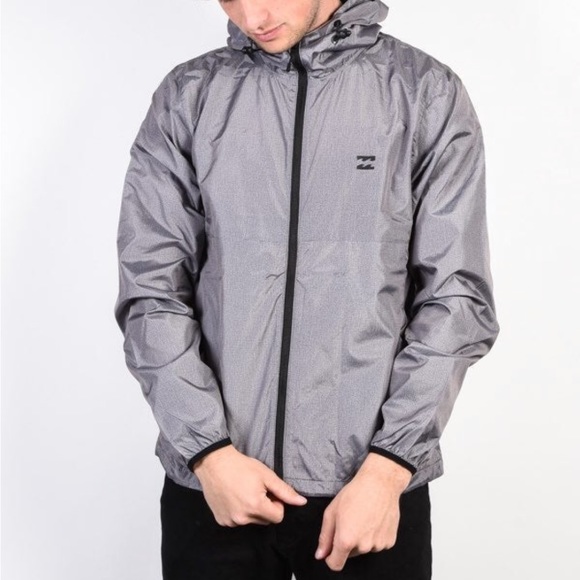 Billabong men’s Windbreaker Hoodie In green - Picture 1 of 9